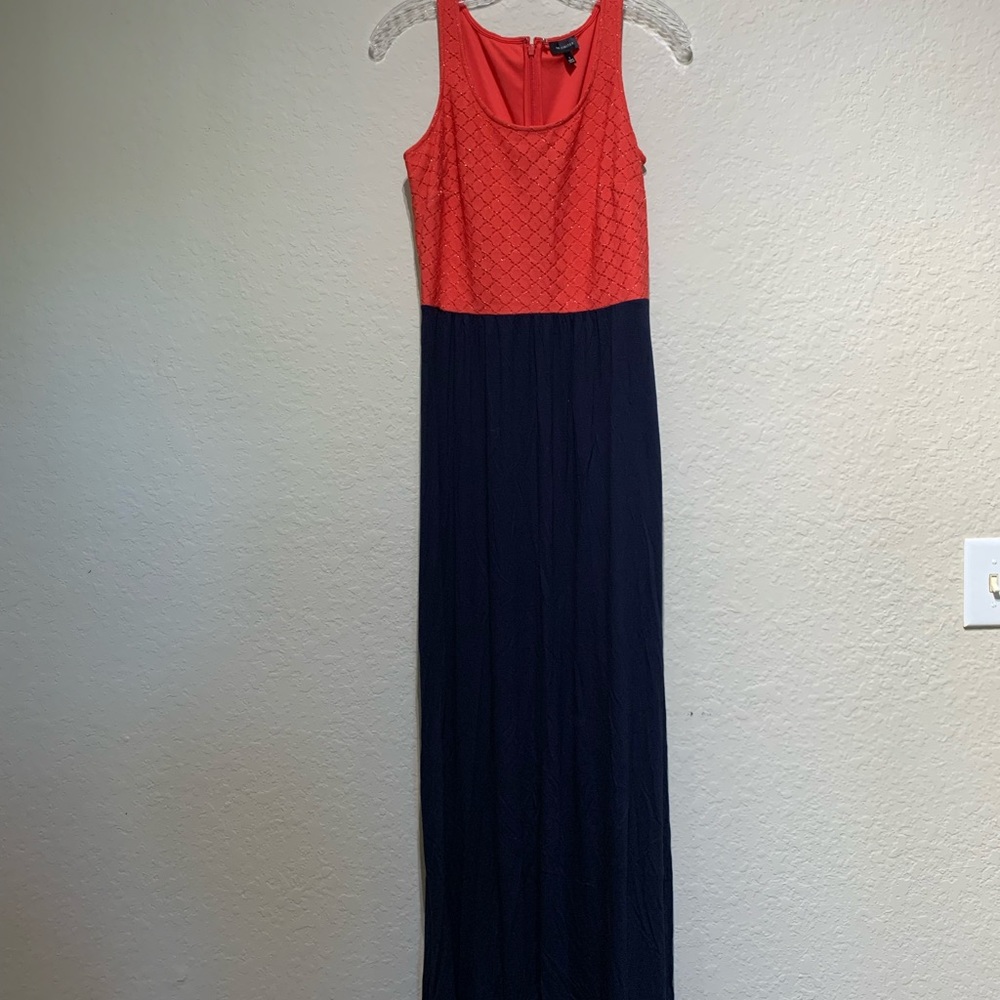 The Limited / Blue and coral formal dress / size S